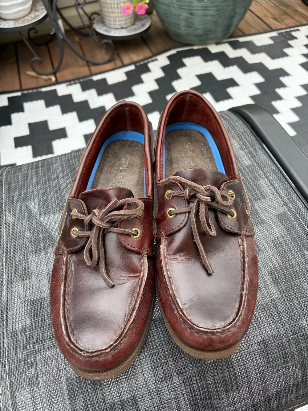 SPERRY Men's Brown Leather Boat Shoes